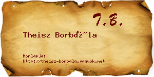 Theisz Borbála névjegykártya